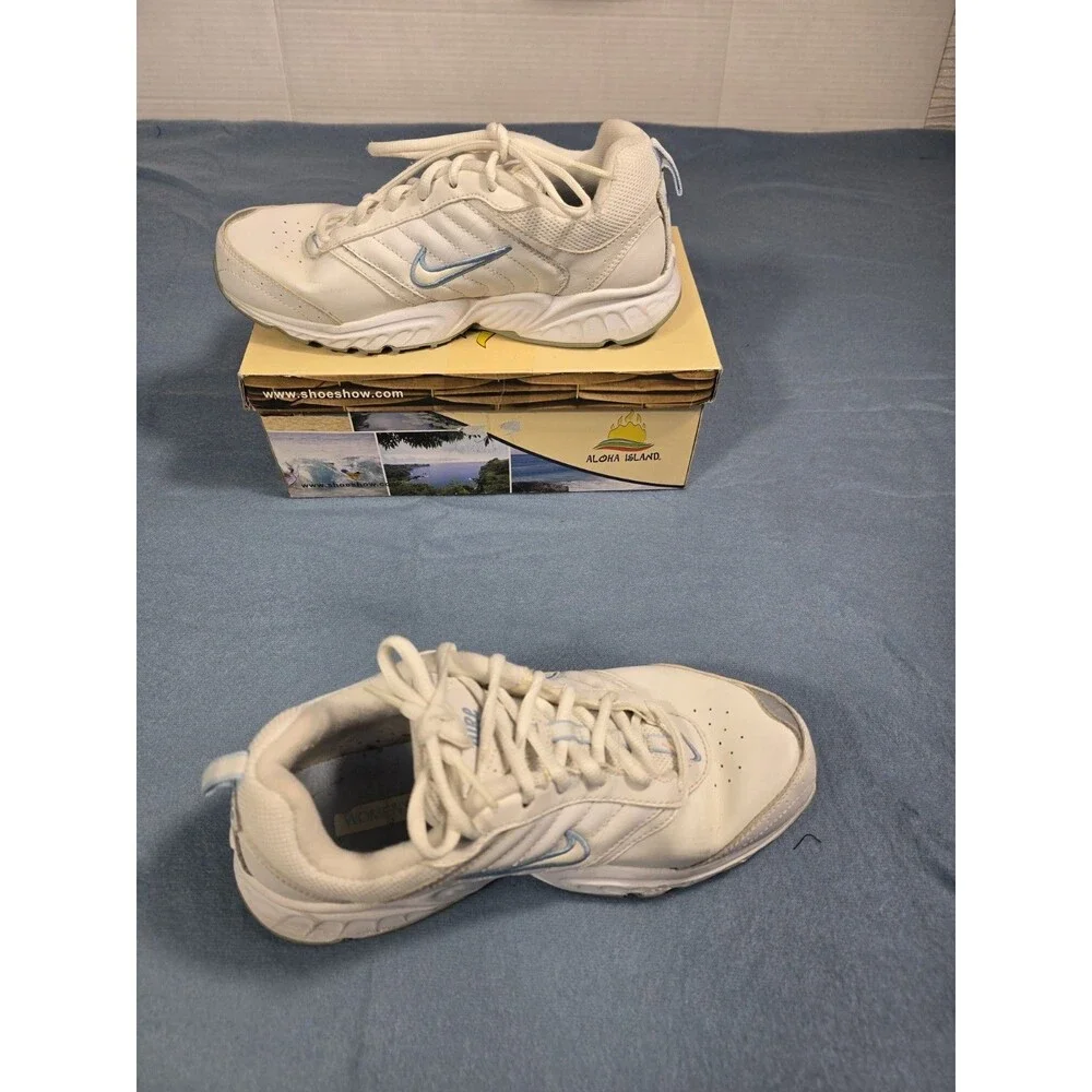 Nike White Rolling Rail Blue Embroidered 2013 Women's Size 7